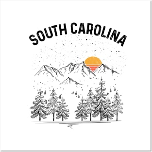 South Carolina State Vintage Retro Posters and Art